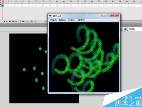 flash制作绚丽星空的动画