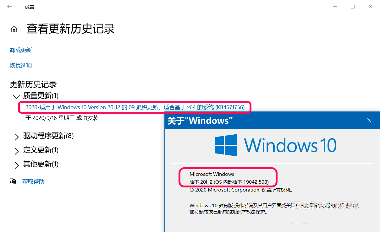 Win10 20H2 Beta预览版19042.541怎么下载KB4577063更新?