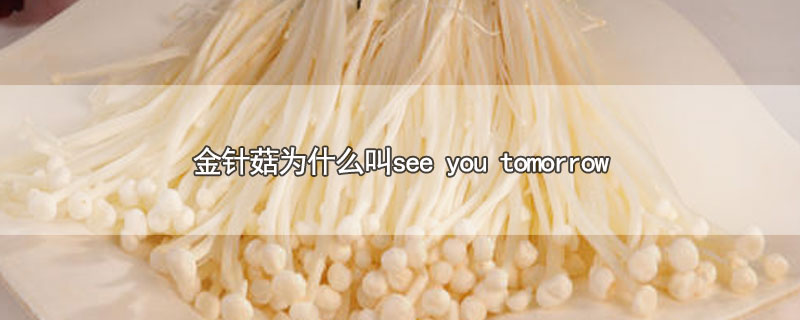 金针菇为什么叫see you tomorrow