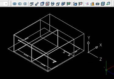 cad怎么建模三维立体的柜子?