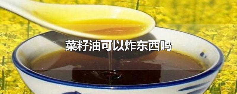 菜籽油可以炸东西吗