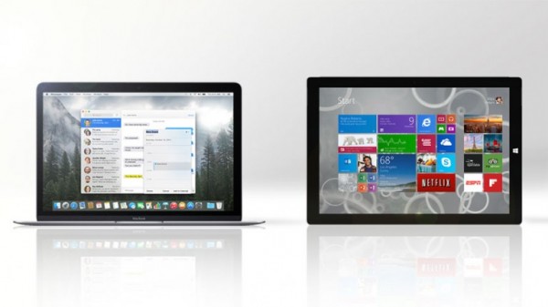 苹果对战微软 MacBook vs Surface Pro 3规格价格对比