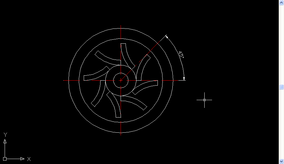 CAD怎么画风叶轮零件平面图?