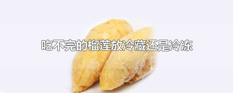 吃不完的榴莲放冷藏还是冷冻