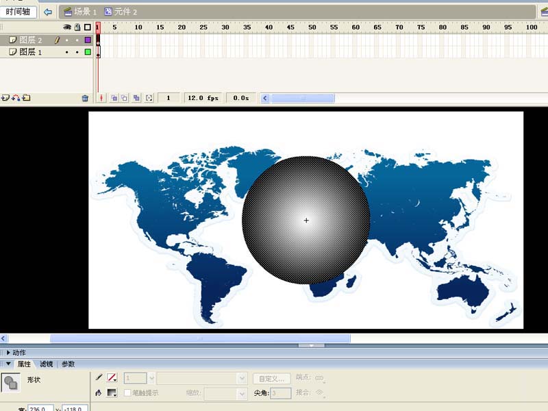 flash怎么制作一个地球旋转的动画效果?