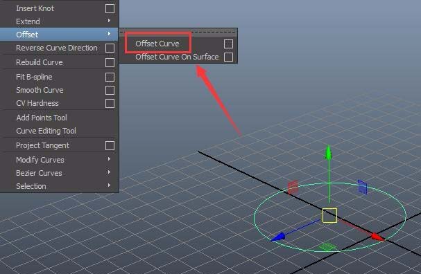 Maya怎么使用offset命令创建环行线?