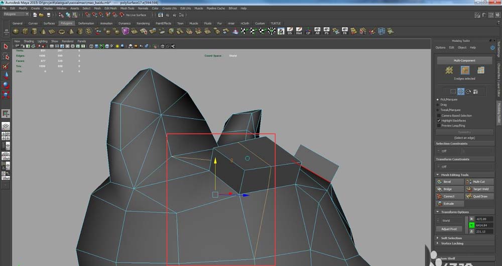 Maya2015怎么制作招财猫? Maya中NEX模型编辑功能的使用方法