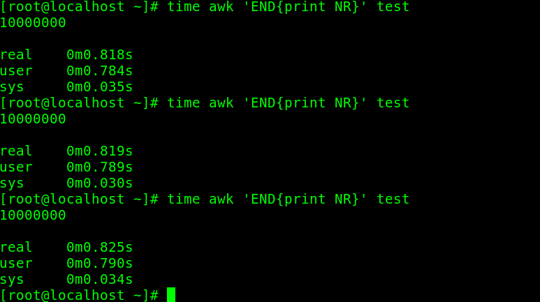 Linux统计行数方法及效率测试详解