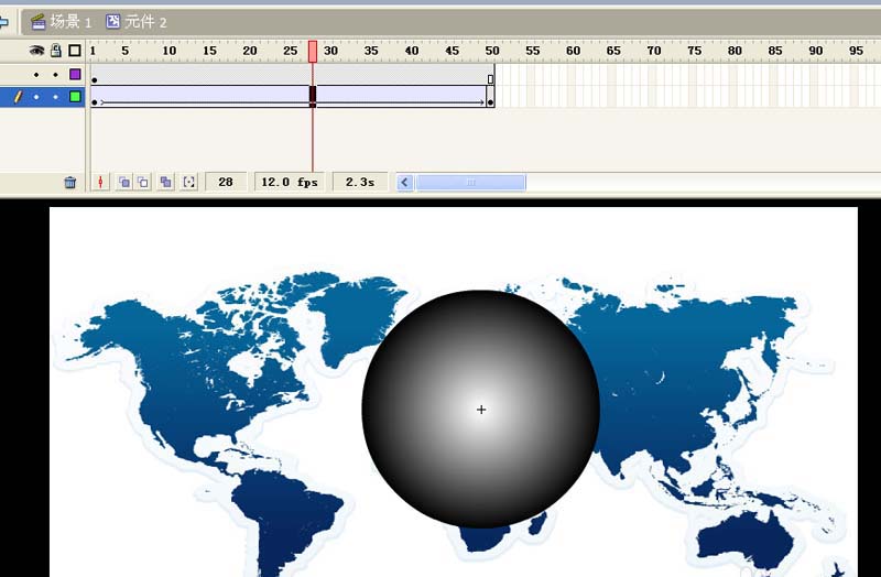 flash怎么制作一个地球旋转的动画效果?