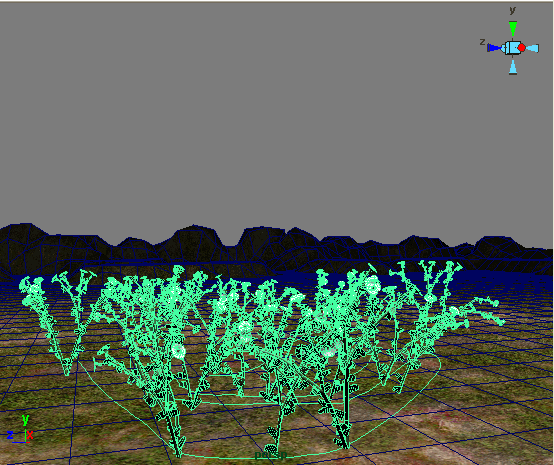 MAYA创建正在地面上生长的鲜花全过程