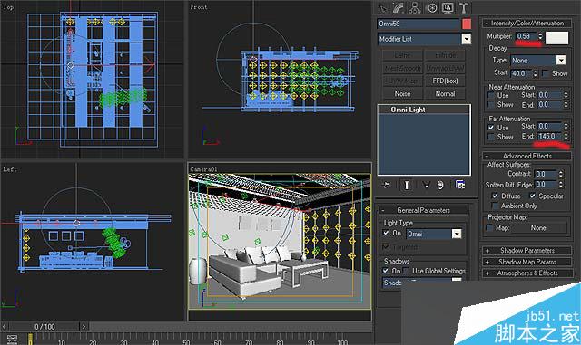 3DSMAX各个环境下室内布光的方法和技巧