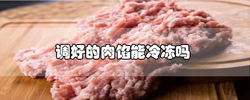 调好的肉馅能冷冻吗