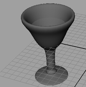MAYA怎么绘制一个小酒杯模型?