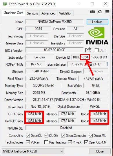 MX350满血版和残血版的区别?