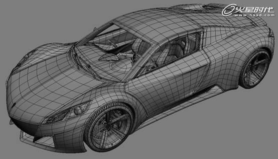 3DSMAX制作Tension GT跑车模型与游戏导入