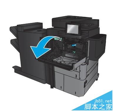 HP M830一体机怎么清除前挡盖卡纸?