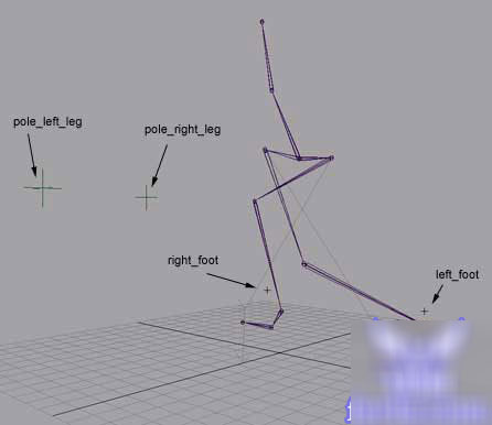 Maya 给腿部骨骼设置控制系统教程