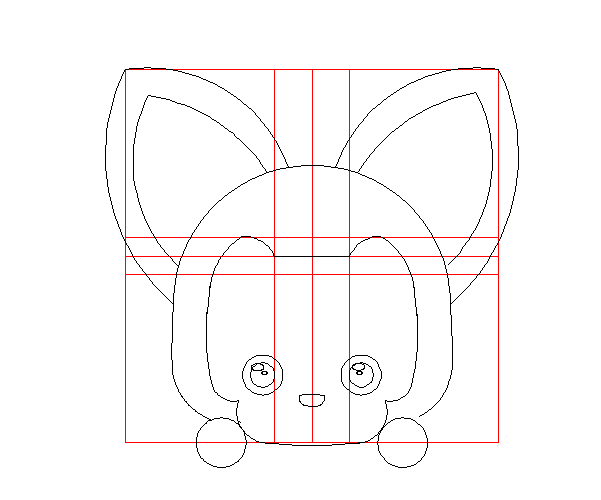 CAD怎么绘制可爱的阿狸头像?