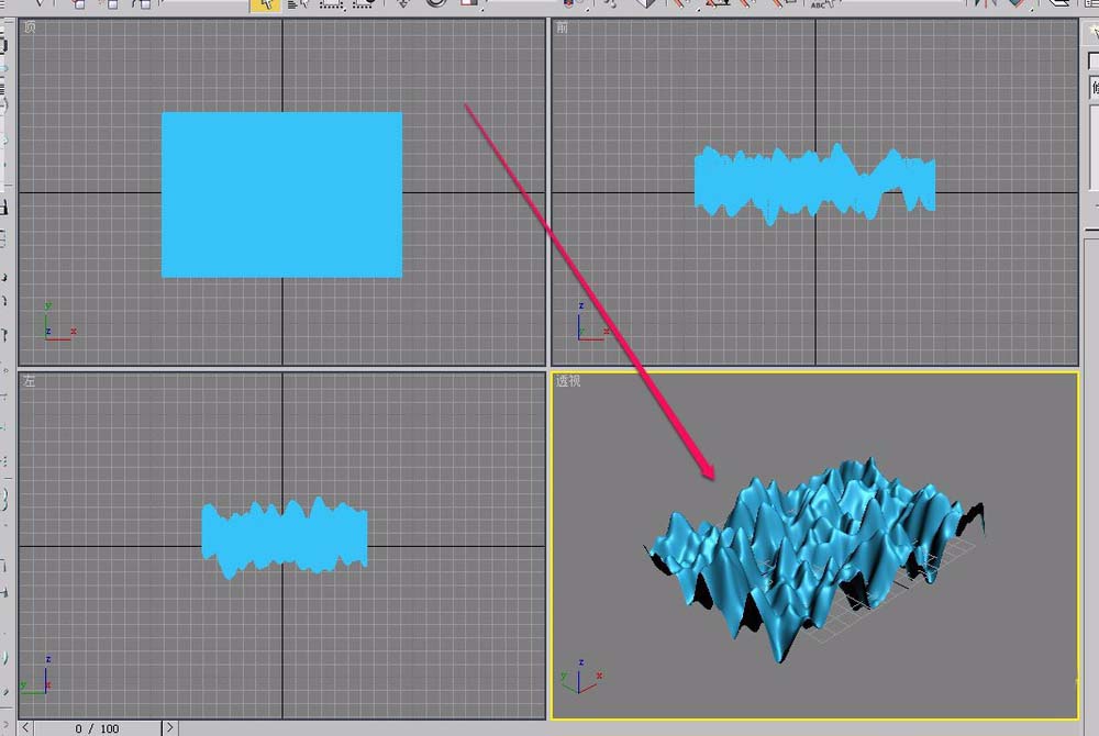 3dsmax噪波变形器怎么设置强度?