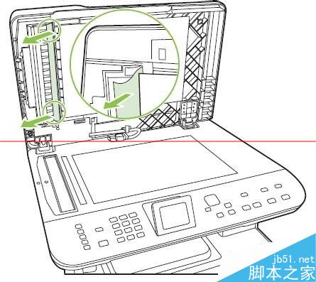 惠普hpCM1312、2320怎么清除ADF卡纸？