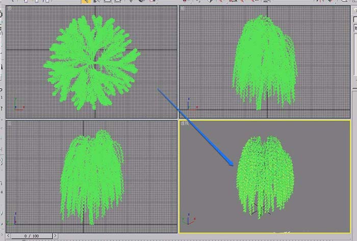 3dsmax植物怎么修改参数卷展栏?