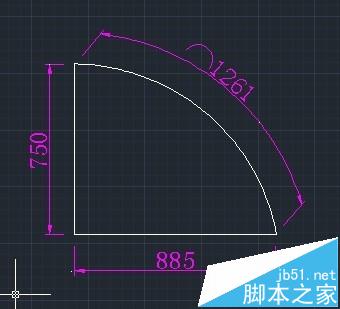 CAD已怎么更久弧长和直角边长画弧?