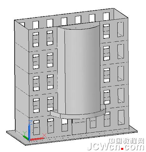 AutoCAD 2011新功能教程：利用曲面命令创建楼房