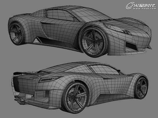 3DSMAX制作Tension GT跑车模型与游戏导入