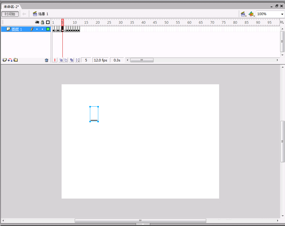 在flash中简单制作打字动画图