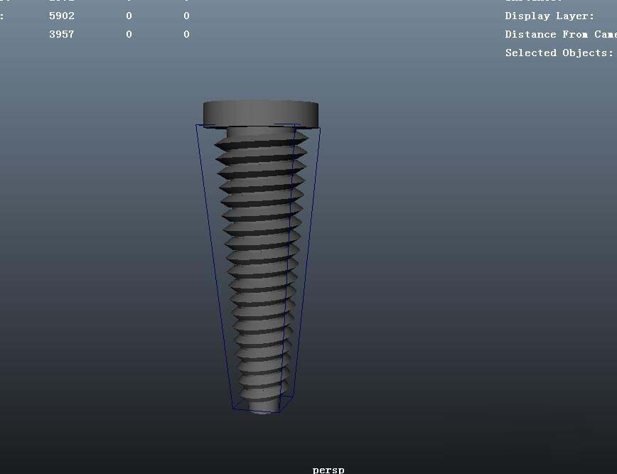 Maya怎么建模三维立体的螺丝类模型?