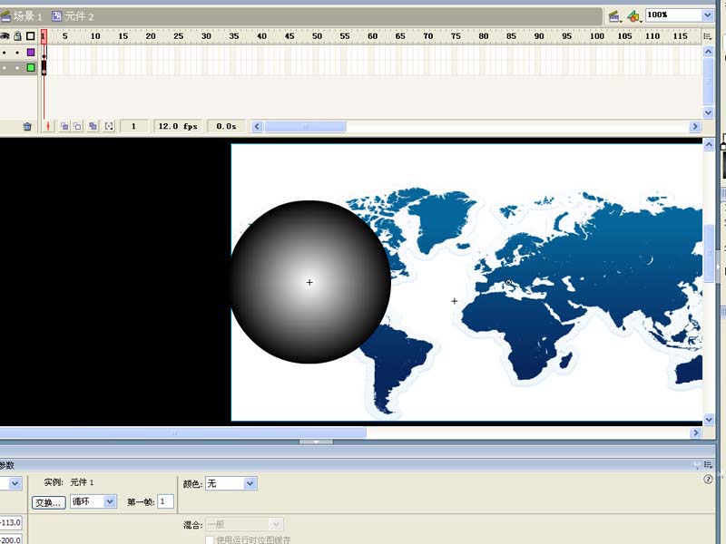 flash怎么制作一个地球旋转的动画效果?