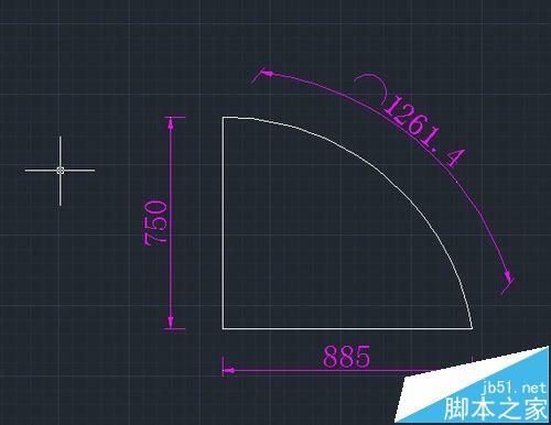 CAD已怎么更久弧长和直角边长画弧?