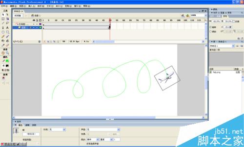 flash引导层动画:引导层制作飞行的飞机