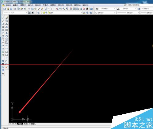 cad2008将XY的坐标轴放在视图的左下角的详细教程