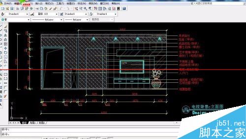cad怎么绘制楼电视墙立面图？