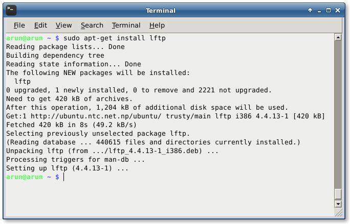 在Linux系统中使用LFTP的教程