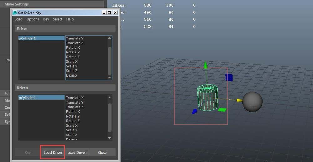 Maya怎么设置驱动关键帧?