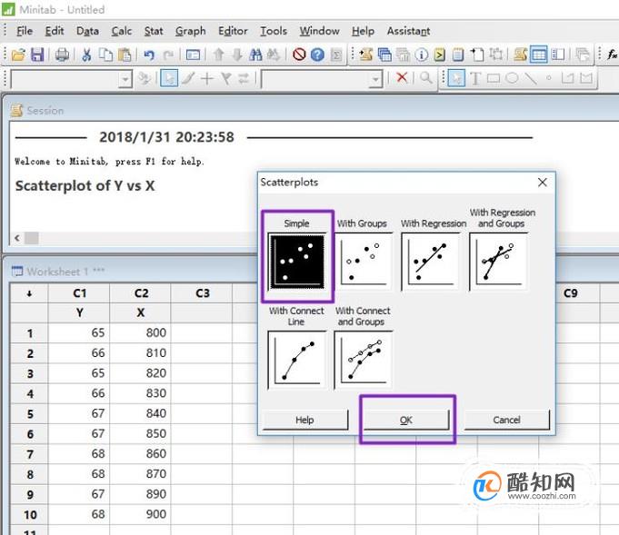 如何用Minitab软件制作散布图
