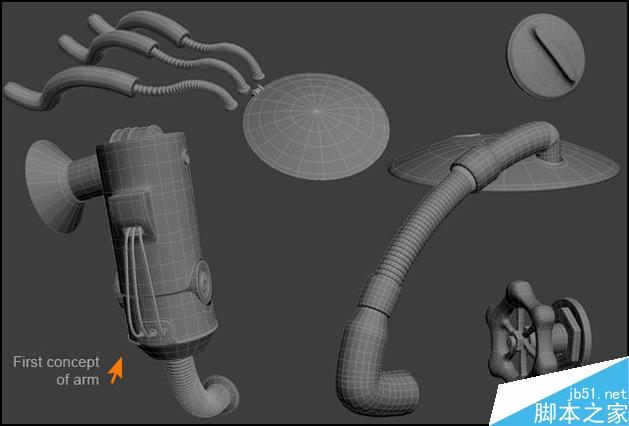 3DSMAX制作一个抽象的热水器机器