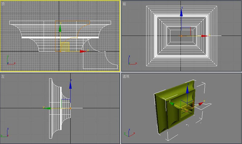 3dmax怎么使用倒角剖面创建相框?