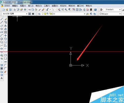 cad2008将XY的坐标轴放在视图的左下角的详细教程