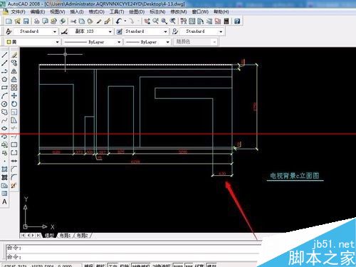 cad怎么绘制楼电视墙立面图？