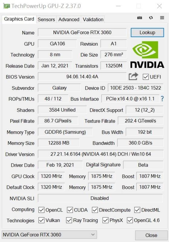 影驰RTX 3060金属大师MAX OC显卡全面评测