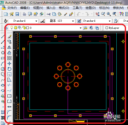 cad2008怎么绘制客厅开关布置平面图?