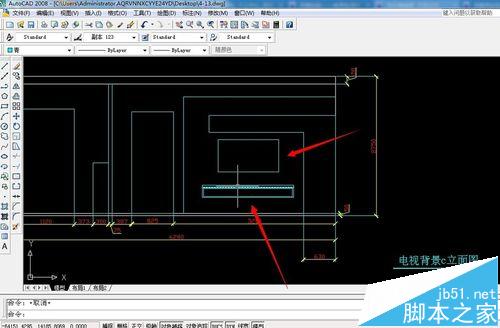 cad电视背景墙立面图怎么绘制?