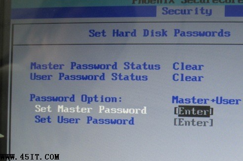 IdeaPad Y450系列机型清除硬盘密码的方法