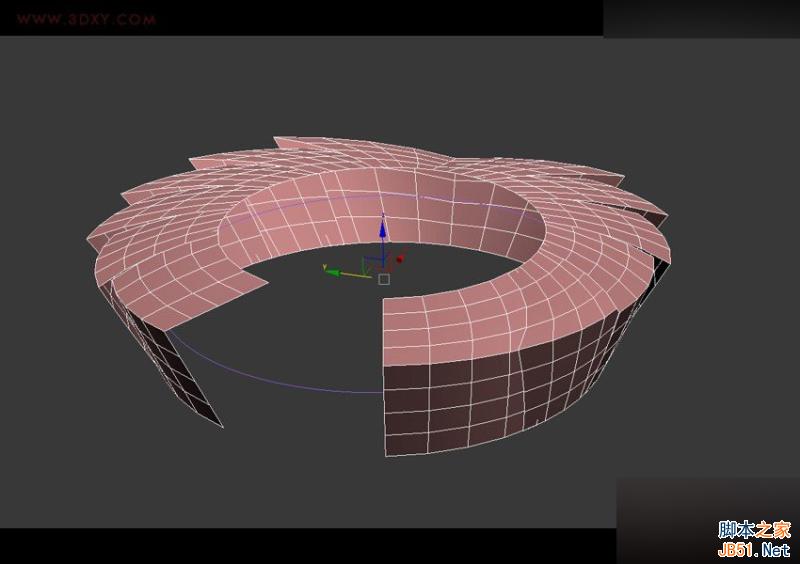 3DMAX建造鱼鳞状体育场外观建模