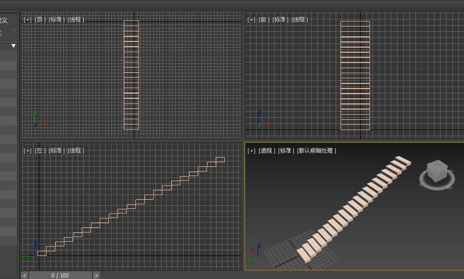 3dmax怎么建模多阶台阶? 3dmax台阶模型的绘制方法