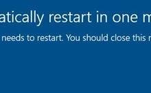 微软Win10最新补丁Bug：一分钟内将强制重启PC的解决方法