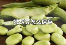 嫩胡豆怎么保存